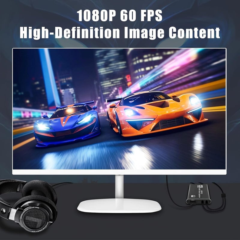 Ulker 4K Capture Card for Streaming, Full HD 1080P 60FPS USB 3.0 HDMI Audio Video Capture Card for Nintendo Switch PS5 Xbox 3ds PS4 PC Camera OBS, Capturadora De Video for Game Recording Live Streaming - Image 2